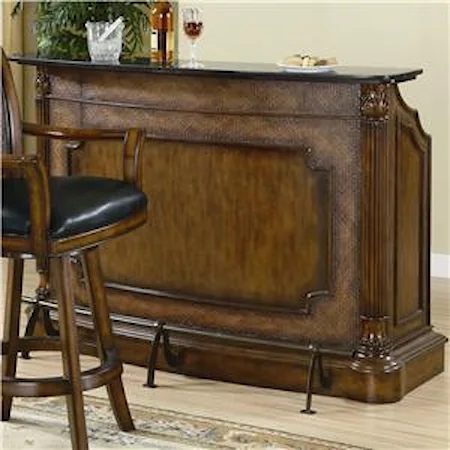 Traditional Bar with Marble Top